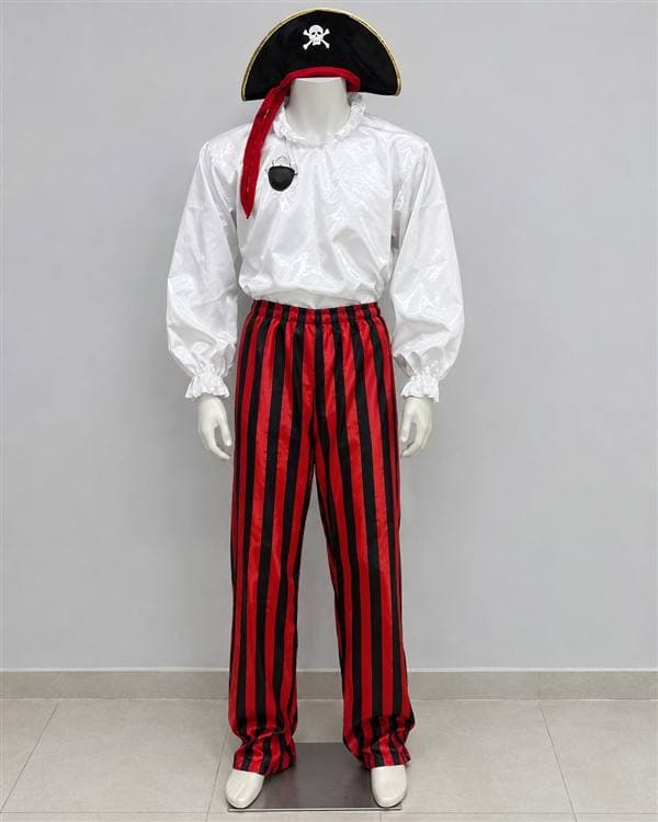 Pirata caballero (camisa blanca, pantalón rayas rojas)
