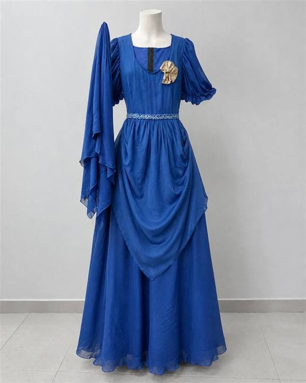 Dama antigua azul rey o vestido de fiesta