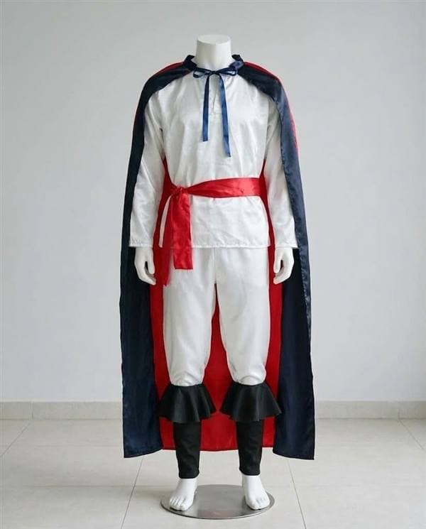 Rey (blanco con capa roja y azul)