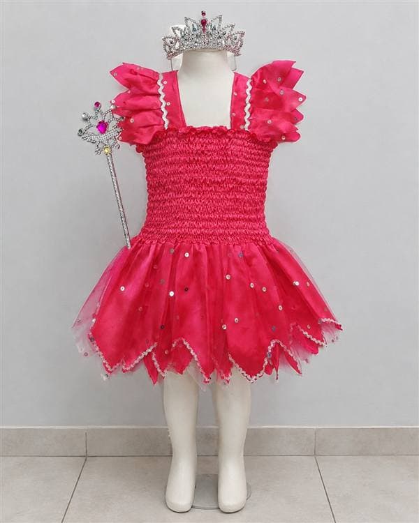 Bailarina roja con corona y varita