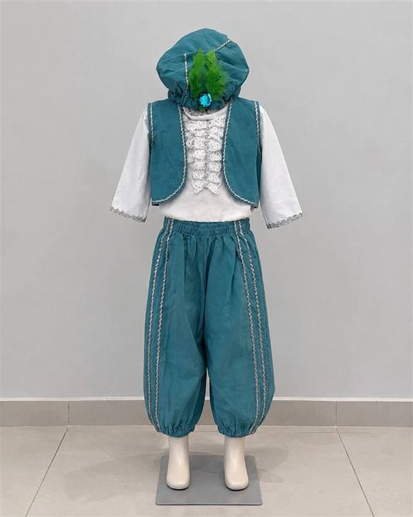 Príncipe azul claro (pantalón bombacho, turbante)